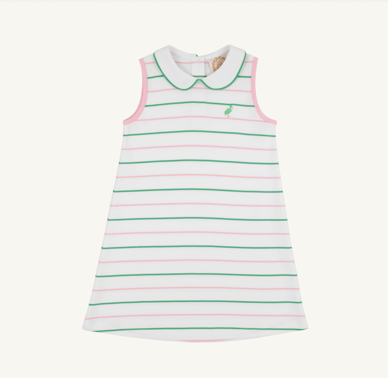 TBBC: Maude`s Peter Pan Collar Dress - Tradd Street Stripe/Pier Party Pink