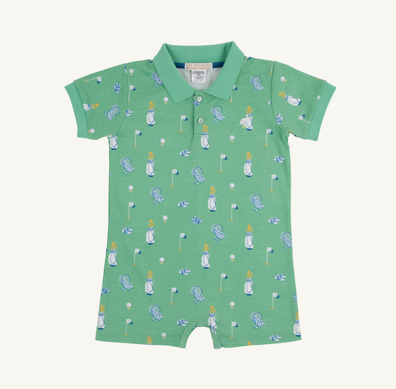 TBBC: Sir Propers Romper - Pima - Clubhouse Couture (Wood Boat Blue)