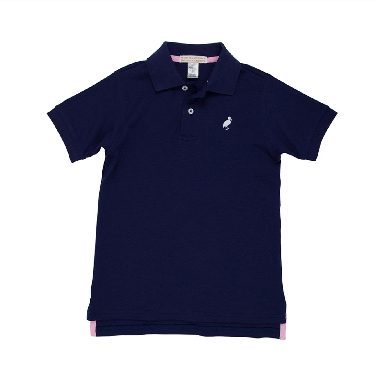TBBC: Prim And Proper Polo Ss-pima - Nantucket Navy/Worth Ave White