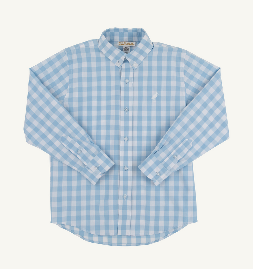 TBBC: Dean`s List Dress Shirt, Barrington Blue Check/Worth Ave White