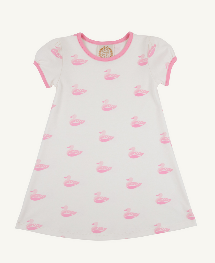 TBBC: Penny`s Play Dress, Merrimack Quack Quacks (Palm Beach Pink)/Hamptons Hot Pink