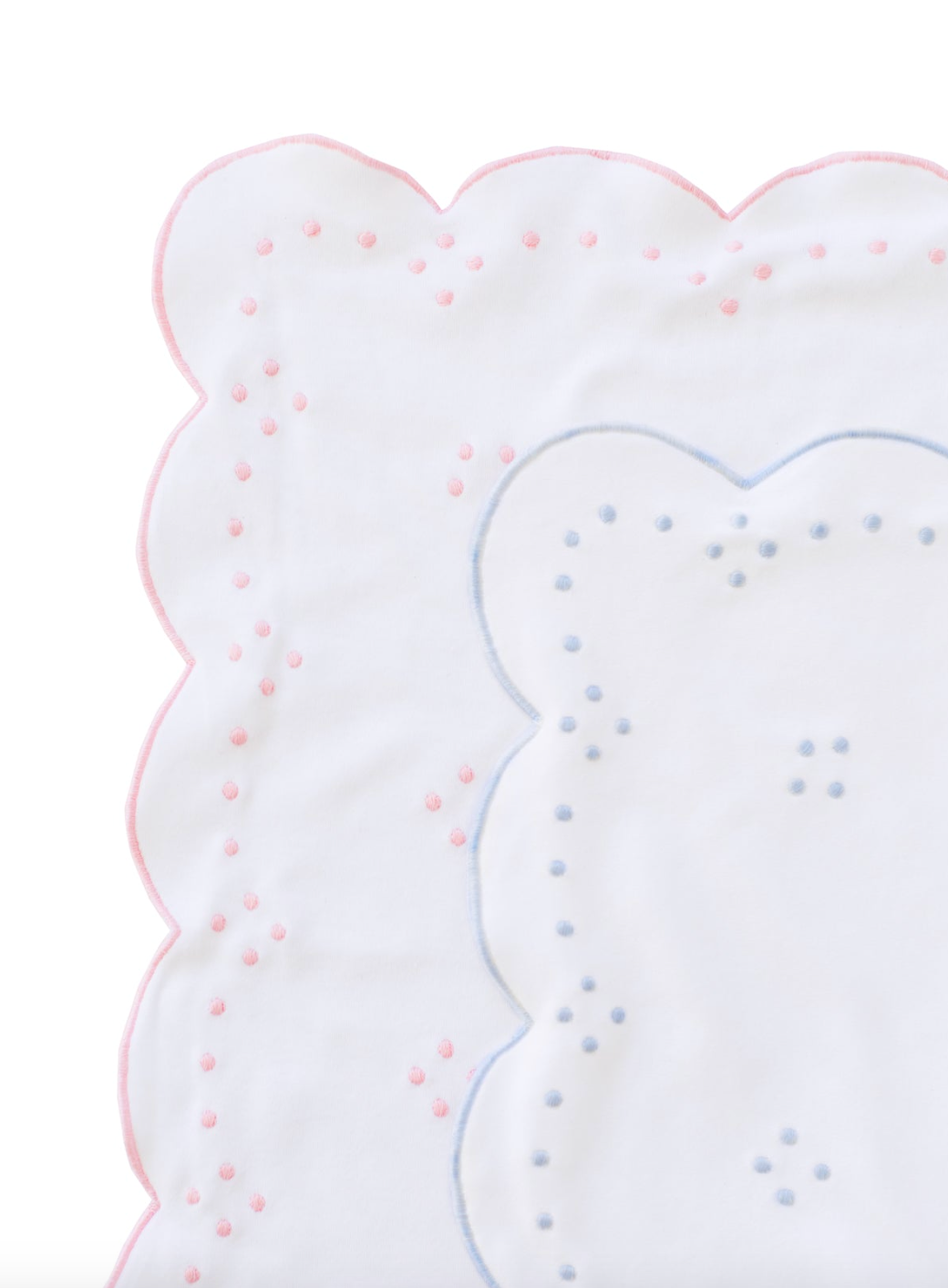 Proper Peony: Scalloped Receiving Blanket