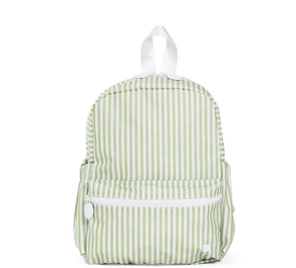 TRVL: Mini Backer Pimlico Stripe Sage Backpack
