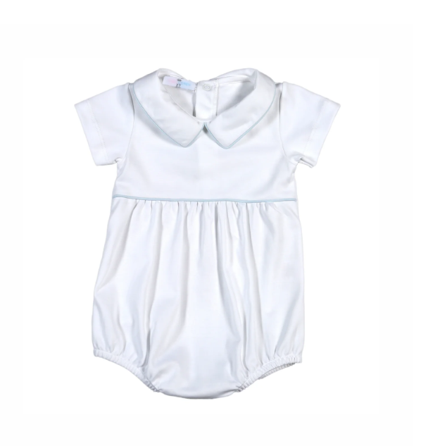 Baby Loren: WHITE BLUE PIPPING PIMA BUBBLE