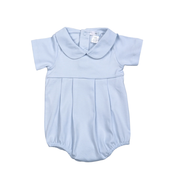 Baby Loren: Blue baby collar Pima bubble