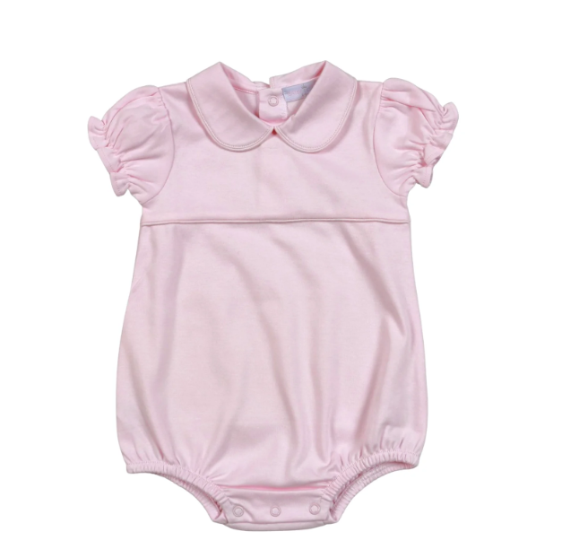 Baby Loren: Pink baby collar Pima bubble