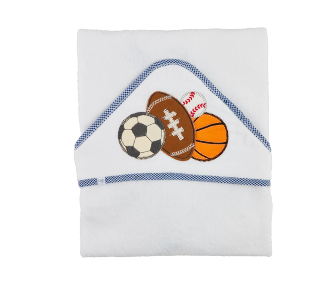 Mud Pie: SPORTS HOODED TOWEL