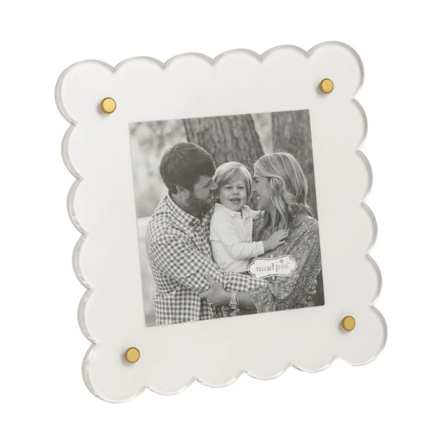 Mud Pie: MINI WHITE SQUARE FRAMES