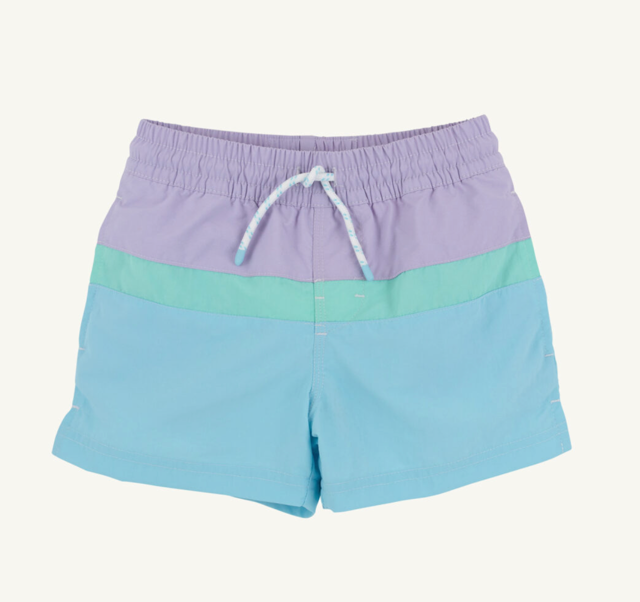 TBBC: Country Club Colorblock Trunk - Lauderdale Lavender Turks Teal and Belhaven Blue