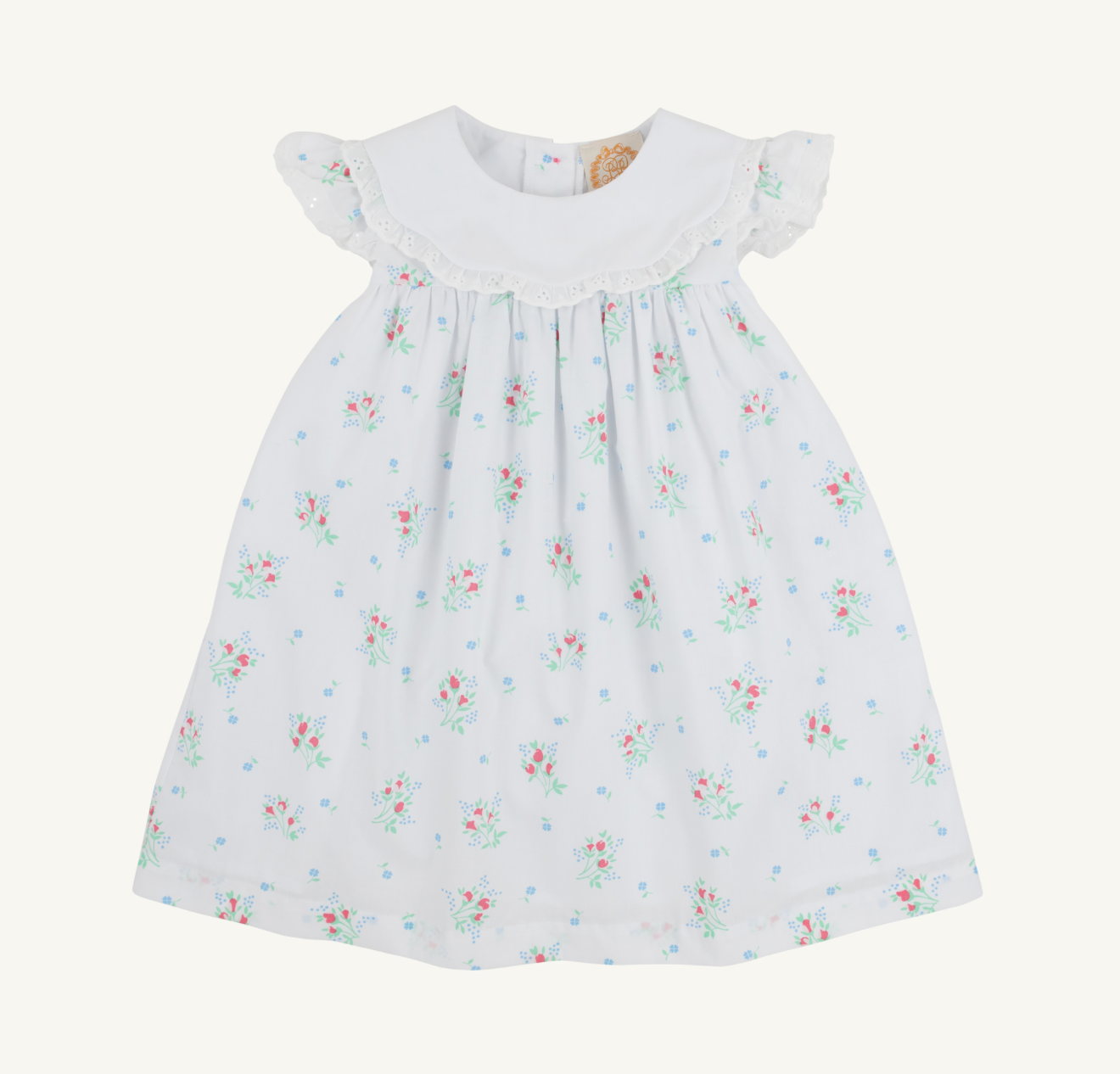 TBBC: Franny Frock - Broadcloth - Lancaster Gate Garden/Worth Ave White