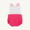 TBBC: Sally Sunsuit - Broadcloth - Palm Springs Punch/Sandpearl Pink