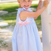 TBBC: Pammy's Pinafore Dress-seersucker - Breakers Blue Seersucker/Sandpearl Pink