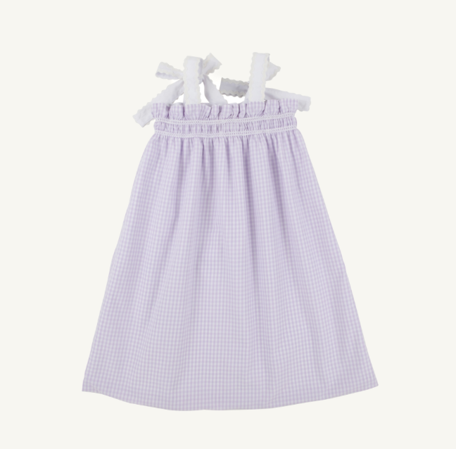 TBBC: Laineys Little Dress - Woven Yarn - Lauderdale Lavender Gingham/Worth Ave White