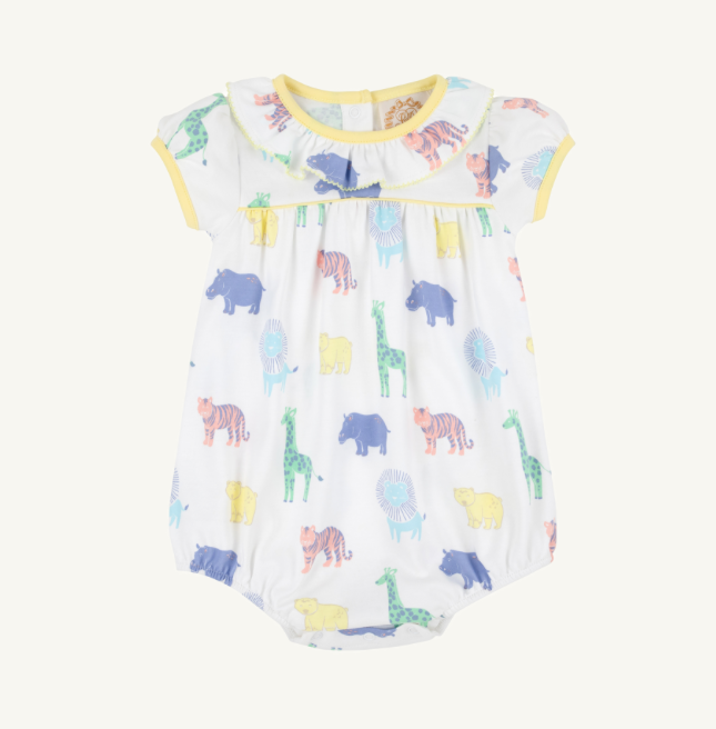 TBBC: Ramona Ruffle Bubble - Pima - Wittle Wild One/Lake Worth Yellow