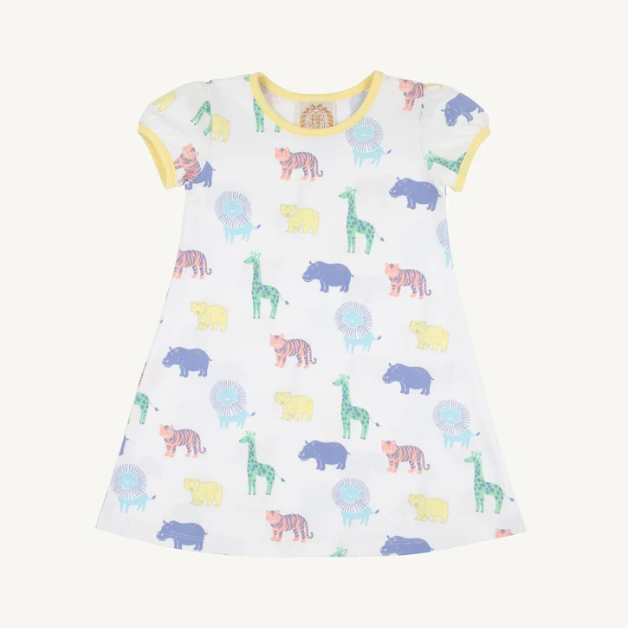 TBBC: Penny's Play Dress: Wittle Wild One with Lake Worth Yellow
