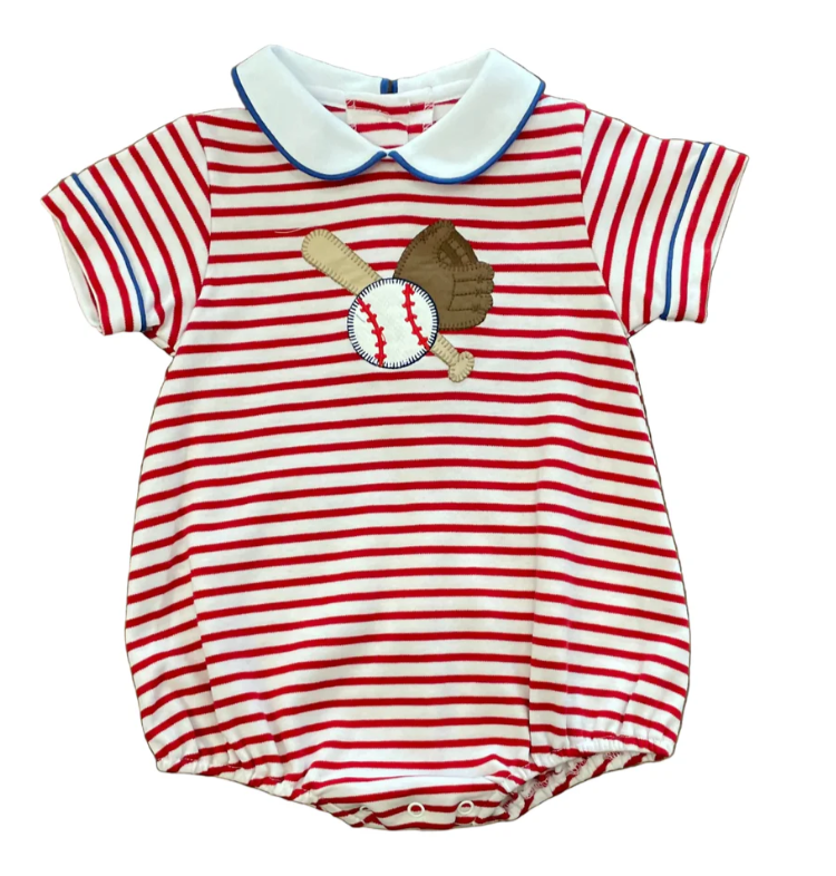 Zuccini:  Baseball Applique Knit Peter Bubble