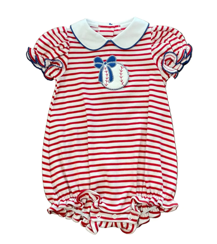 Zuccini: Baseball Applique Knit Louisa Bubble