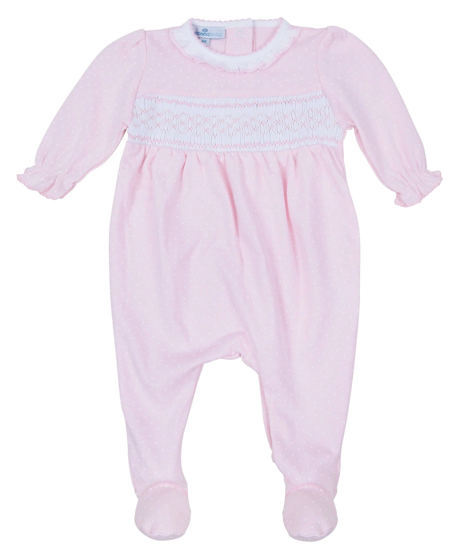 Magnolia Baby: Simply Sweet Smocked Footie - Pink