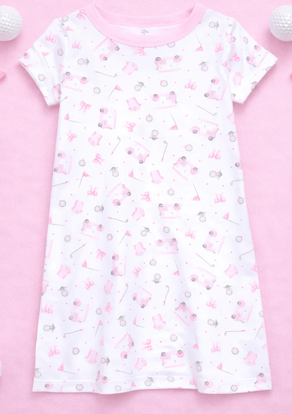 Magnolia Baby: Little Golfer Nightdress - Pink