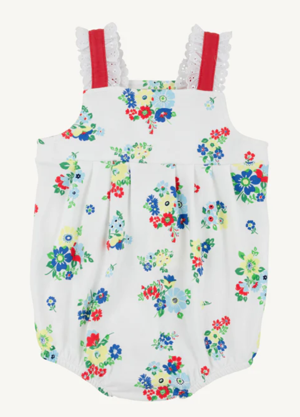 TBBC: Branham Bubble - Biltmore Blooms (Buckhead Blue) with Richmond Red and Worth Avenue White Eyelet