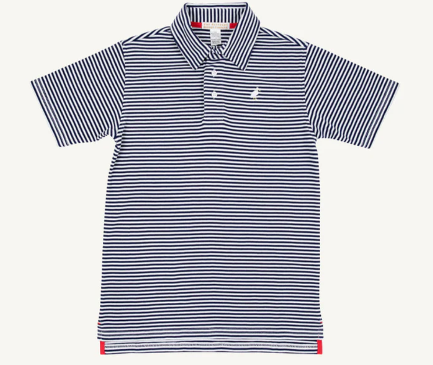 TBBC: Prim & Proper Polo & Onesie - Nantucket Navy Stripe with Multicolor Stork