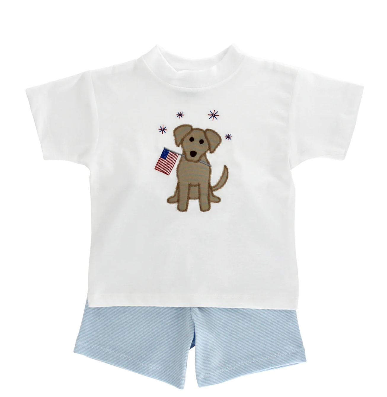Bailey Boys: Patriotic Pup - Boys Knit Short Set
