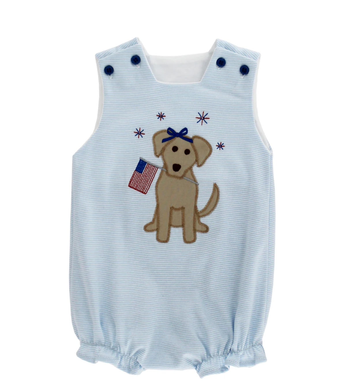 Bailey Boy: Patriotic Pup - Girls Knit Infant Bubble