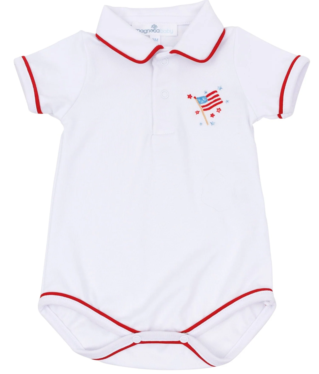 Magnolia Baby: A Sparkly Fourth Polo Style Bodysuit