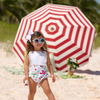 TBBC: Sally Sunsuit - Broadcloth - Berry Sweet/Worth Ave White