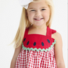 TBBC: Nancy's Novelty Set- Woven Dyed Yarn - Richmond Red Gingham/Richmond Red/Watermelon