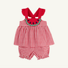TBBC: Nancy's Novelty Set- Woven Dyed Yarn - Richmond Red Gingham/Richmond Red/Watermelon