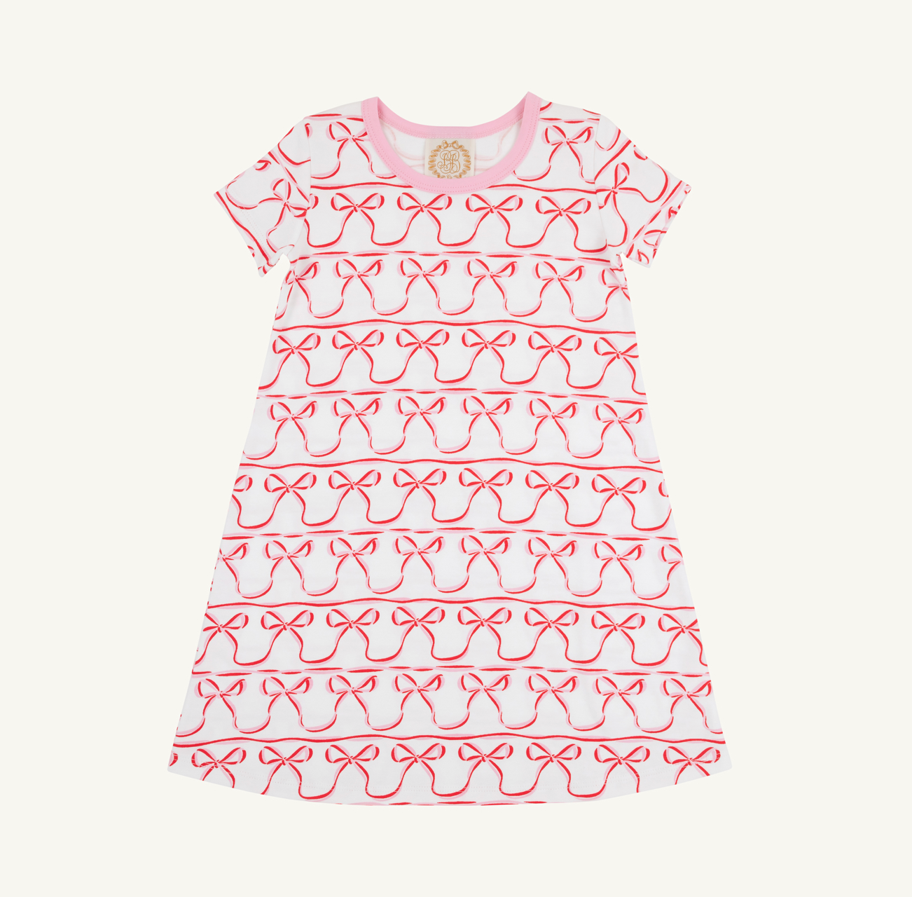 TBBC: Polly Play Dress - Short Sleeve - Birdies Bows/Pier Party Pink