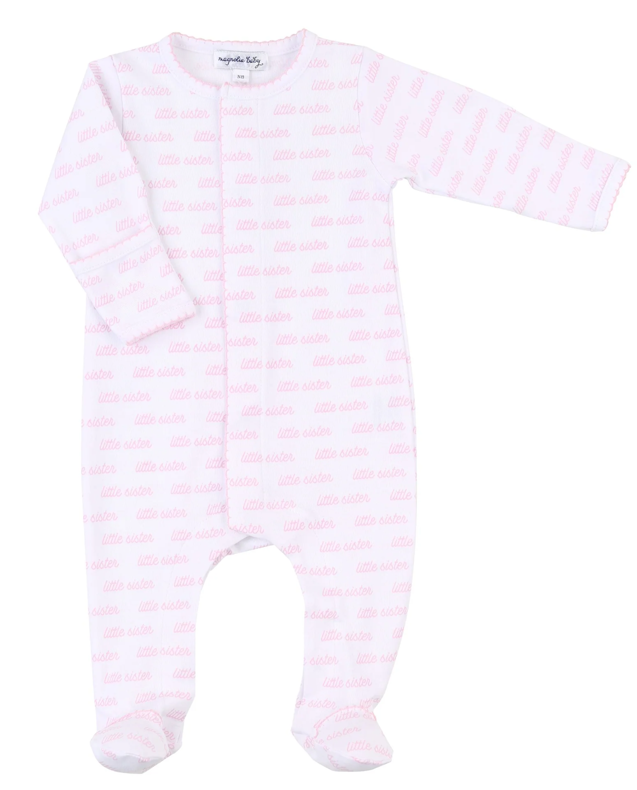 Magnolia Baby: Little Sister Print Footie