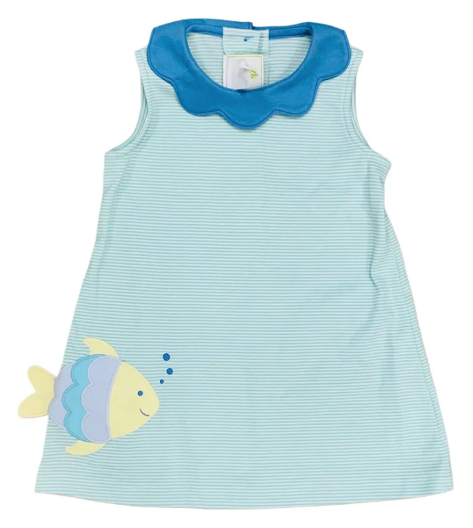 Zuccini: Fish Alice Dress, Mint Bitty Knit