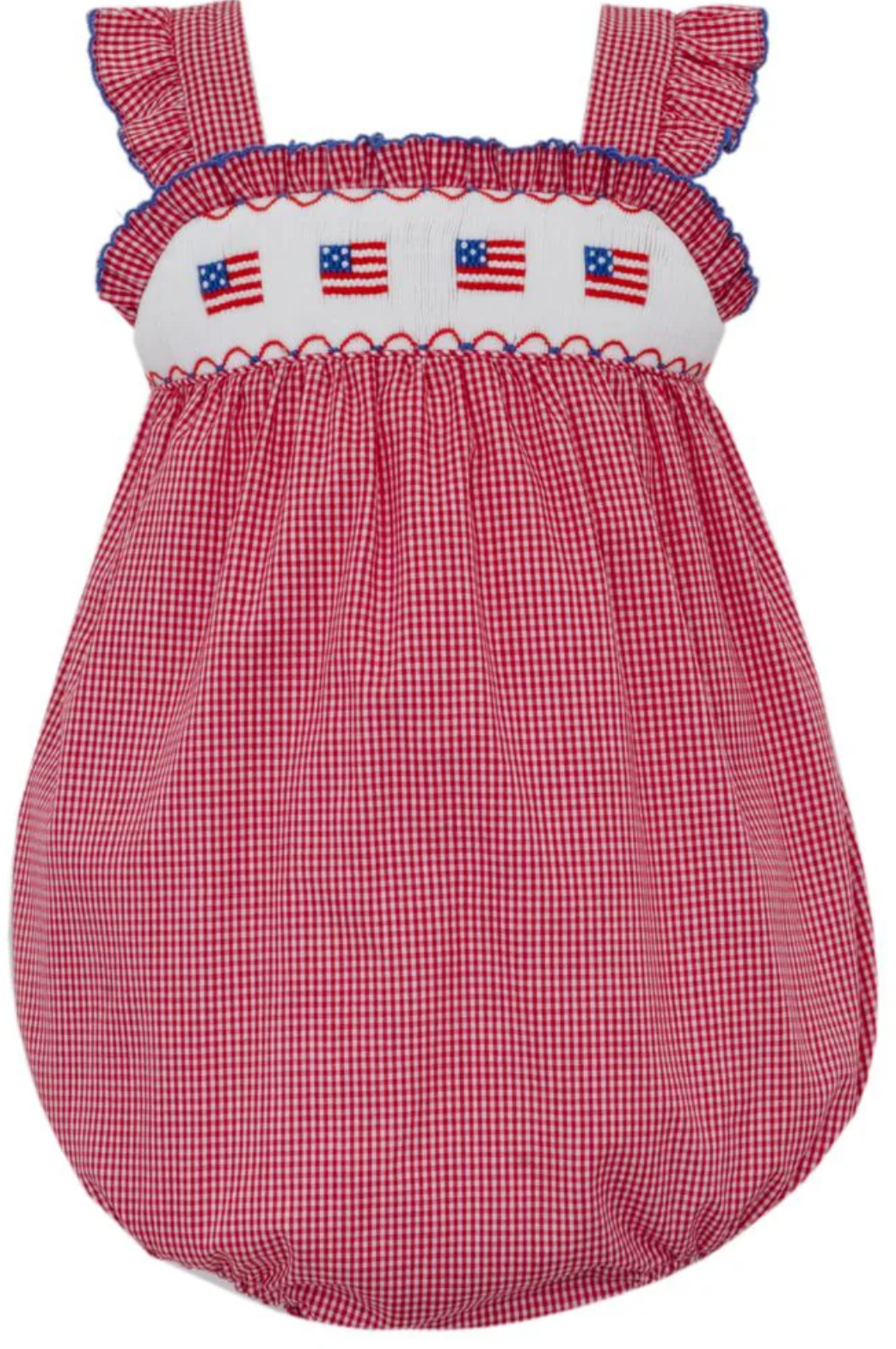 Petit Bebe: Flag Girl's - Red gingham strap girl's sunbubble