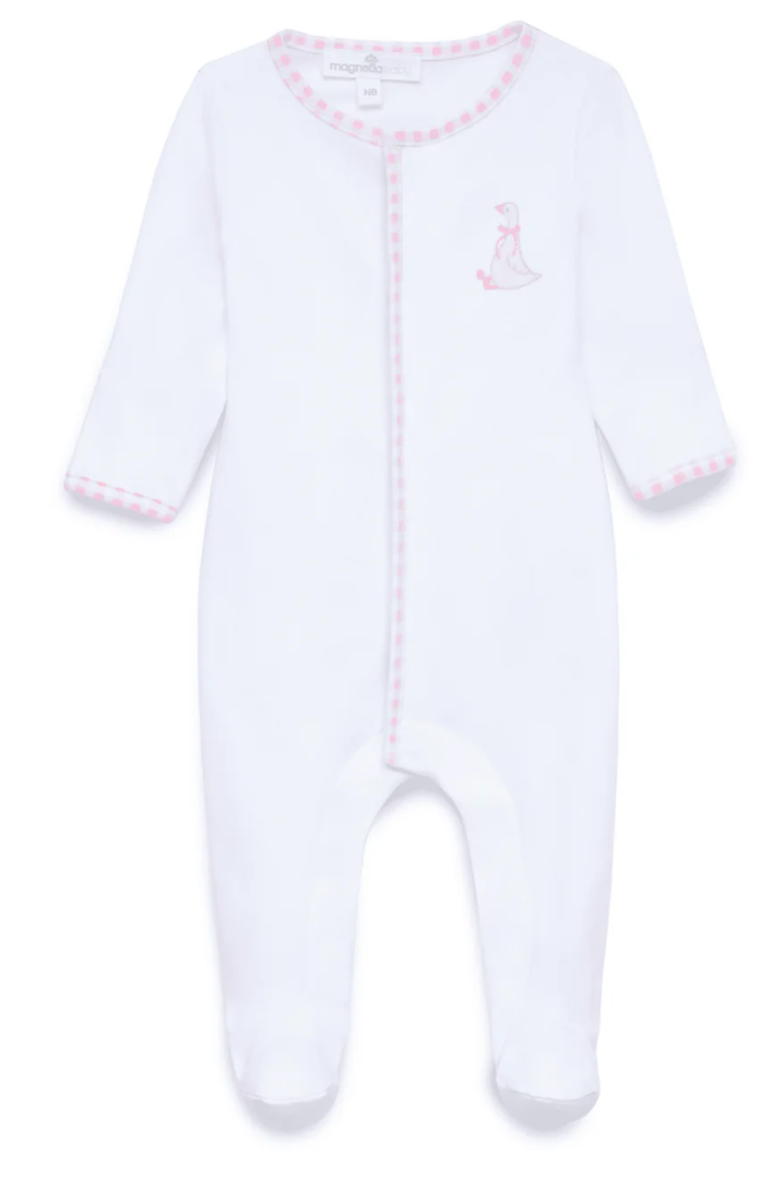 Magnolia Baby: Silly Goose Footie - Pink