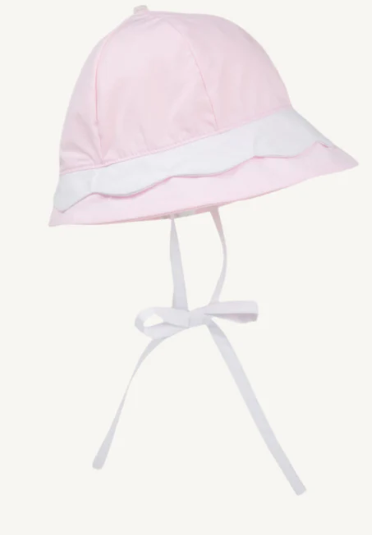 TBBC: Hollingsworth Hat Palm Beach Pink with Worth Avenue White