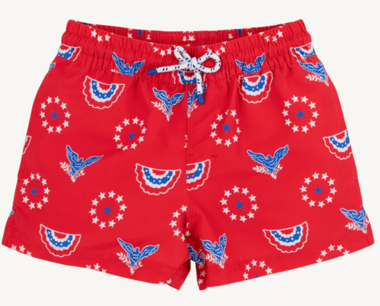 TBBC: Tortola Trunks Star Spangled Swag with Worth Avenue White