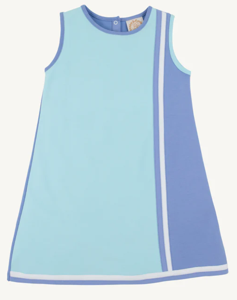 TBBC: Daisy Dress Belhaven Blue, Worth Avenue White & Barbados Blue