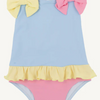 TBBC: Taylor Bay Bathing Suit Beale Street Blue, Hamptons Hot Pink, Lake Worth Yellow & Worth Avenue White