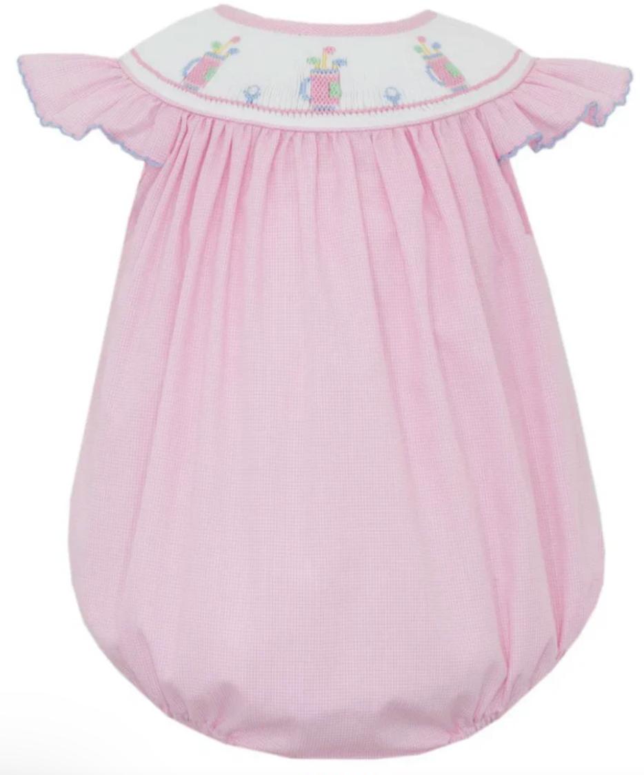 Petit Bebe: Golf Minicheck Bishop Bubble