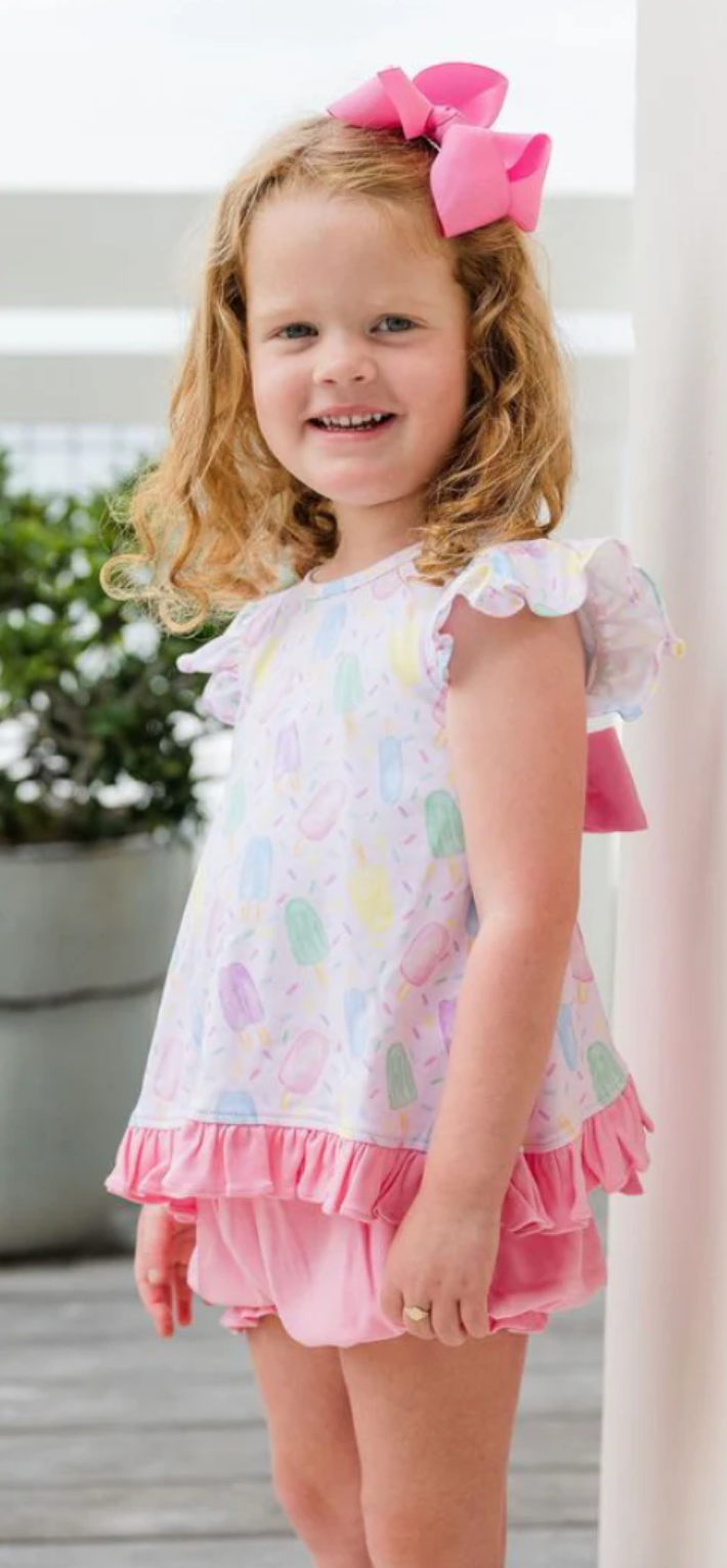 James & Lottie: Sweet Summertime Knit- Mae Swing Bloomer Set