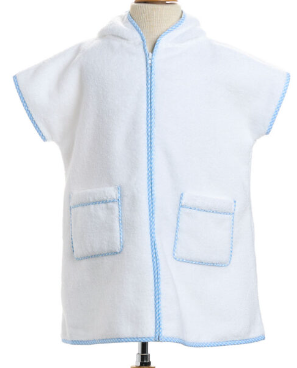 Terry Tots: Sleeveless Cover Up – Blue Gingham