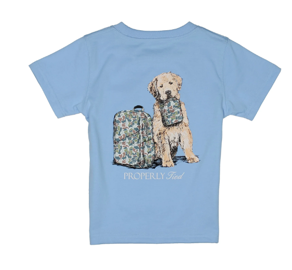 Properly Tide: Boys Study Buddy SS Light Blue