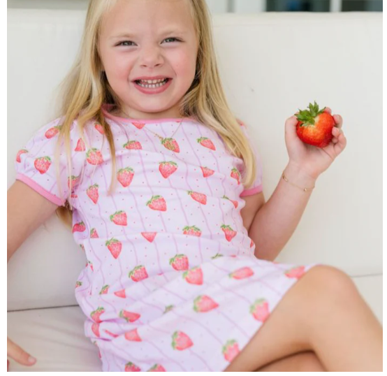 James & Lottie: Play Dress, Strawberry Stripe