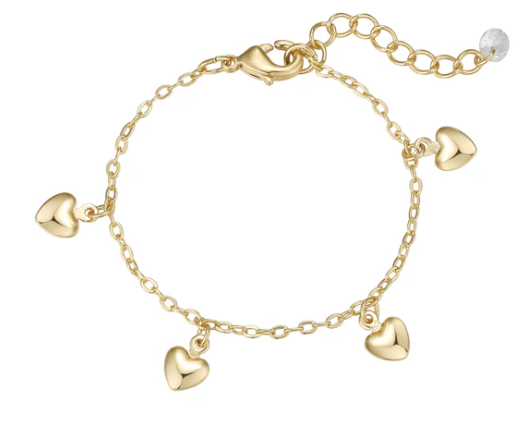 Lily Nily Heart Charm Bracelet - Gold (Baby)
