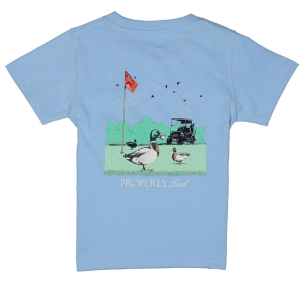 Properly Tied Boys Fowl Play SS Light Blue