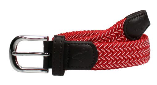 Properly Tied: Boys Country Club Stretch Belt Cardinal And White