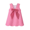Krewe Kids: Nora Scallop Dress, Red Wolfpack Stripe