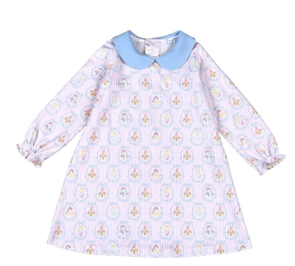 Baby Loren: Royal and Charm Pima Scalloped Collar Dress